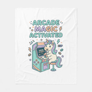 Einhorn-Arcade-Magie Aktiviertes Trendprodukt Grap Fleecedecke