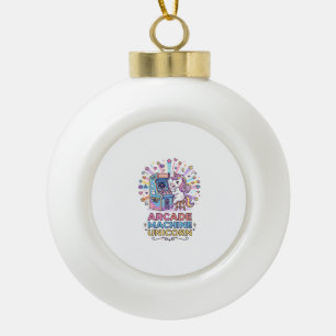Einhorn-Arcade-Maschine Einhorn-Druck bereit POD-K Keramik Kugel-Ornament
