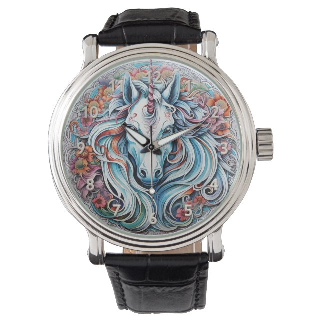 Einhorn Armbanduhr (Vorderseite)