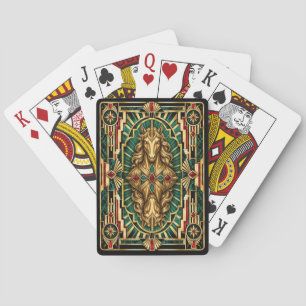 Einhorn, Art Deco Mythisch Spielkarten