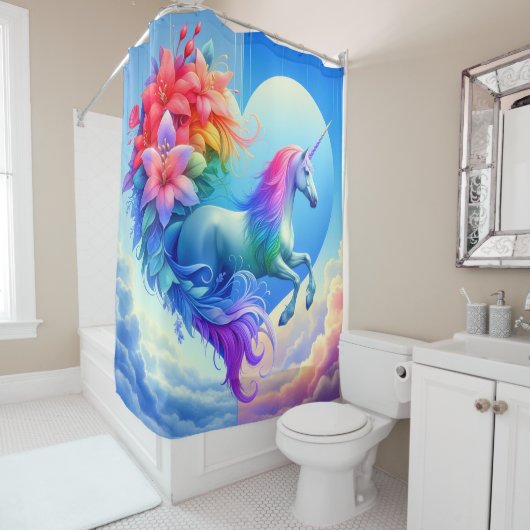 Einhorn Art Duschvorhang (Beispiel)