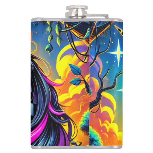 Einhorn Art Flachmann (Rückseite)