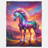 Einhorn Art Fleecedecke (Vorderseite)