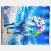 Einhorn Art Fleecedecke (Vorderseite (Horizontal))