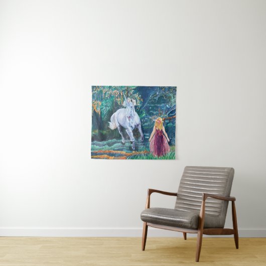 Einhorn Art Wandteppich (Beispiel (Horizontal))