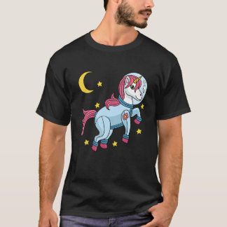 Einhorn Astronaut im Weltraumplaneten Niedlicher S T-Shirt