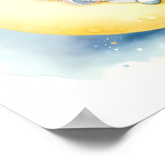 Einhorn auf dem Mond schlafen - Die Krankenschwest Poster (Ecke)