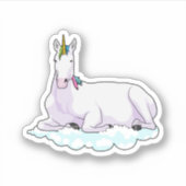 Einhorn auf der Cloud Aufkleber (Vorderseite)
