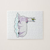 Einhorn auf der Cloud Puzzle (Horizontal)