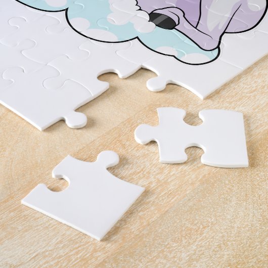 Einhorn auf der Cloud Puzzle (Seite)