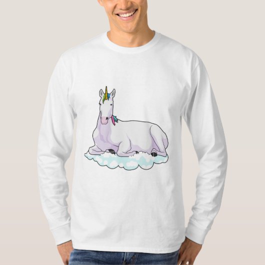 Einhorn auf der Cloud T-Shirt (Vorderseite)