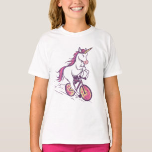 Einhorn auf einem Fahrrad T-Shirt