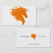 Einhorn auf Feuer Visitenkarte (Vorne/Hinten)