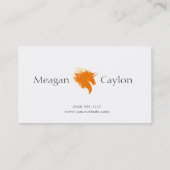 Einhorn auf Feuer Visitenkarte (Rückseite)