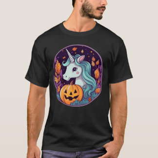 Einhorn auf Halloween-Mädchen T-Shirt