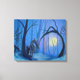 Einhorn auf Premium-Leinwand Leinwanddruck