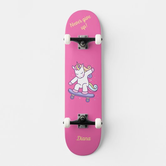 Einhorn auf Skateboard für Kinder (Vorderseite)