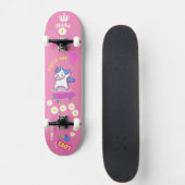 Einhorn auf Skateboard mit personalisierten Bildun (Vorne)