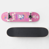 Einhorn auf Skateboard mit personalisierten Bildun (Horizontal)