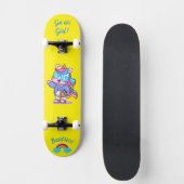 Einhorn auf Skateboard mit personalisierten Bildun (Vorderseite)
