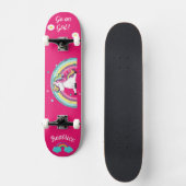 Einhorn auf Skateboard mit personalisierten Bildun (Vorderseite)