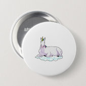 Einhorn auf Wolke Button (Vorne & Hinten)