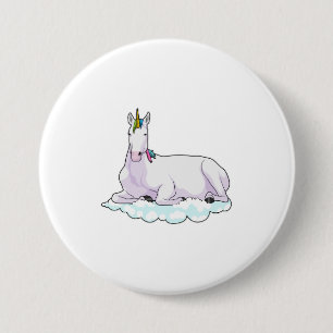 Einhorn auf Wolke Button