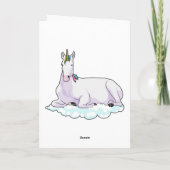 Einhorn auf Wolke Karte (Rückseite)