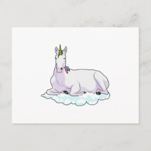 Einhorn auf Wolke Postkarte