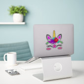 Einhorn Aufkleber (Laptop auf Schreibtisch)