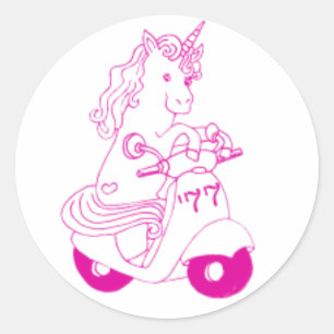 Einhorn-Aufkleber Runder Aufkleber