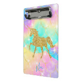 Einhorn aus rosa Gold Mini Klemmbrett (Gewinkelt2)