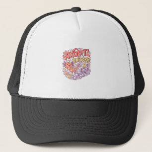 Einhorn Axolotl Einhorn Splash Whimsical Weiß Bac Truckerkappe