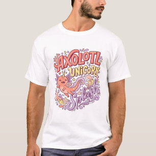 Einhorn Axolotl Einhorn Splash Whimsical Weißer Hi T-Shirt