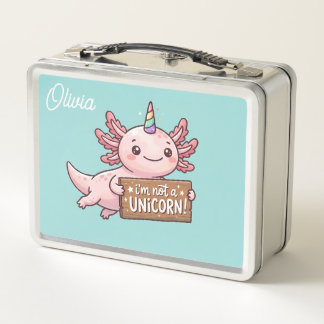 Einhorn Axolotl-Lunchbox - Benutzerdefinierter Nam Metall Brotdose