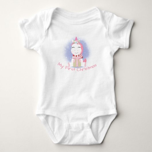Einhorn Baby Strampler (Vorderseite)