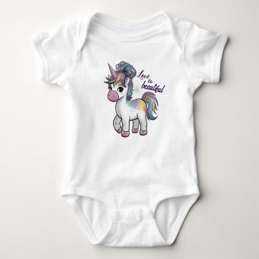 Einhorn-Baby-Strampler Baby Strampler (Vorderseite)