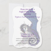 Einhorn-Babyparty-Einladungs-Rot-Drache Einladung (Vorderseite)