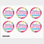 Einhorn-Bad-Bomben-Gewohnheit beschriftet Runder Aufkleber (Blatt)