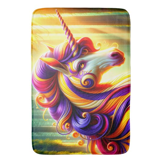 Einhorn Badematte (Vorderseite Vertikal)