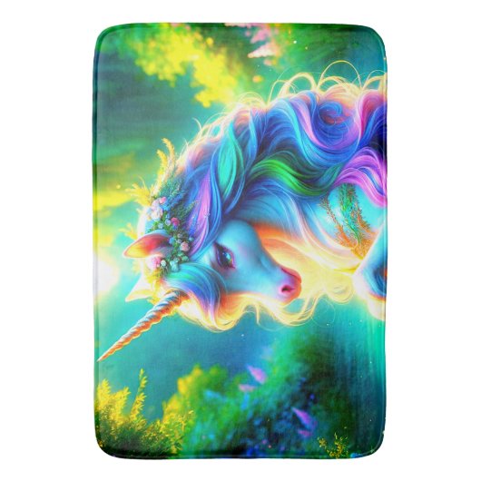 Einhorn Badematte (Vorderseite Vertikal)