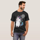 Einhorn Badminton T-Shirt (Vorne ganz)