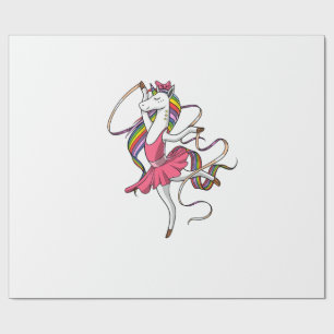 Einhorn-Ballerina-Regenbogen-Balletttänzerin Fraue Geschenkpapier
