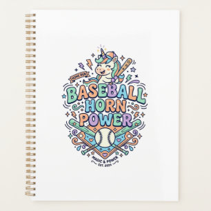 Einhorn Baseball Horn Power Kawaii Vektordesign_1 Planer