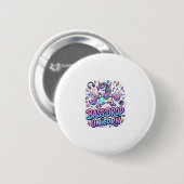 Einhorn Bass Drop Einhorn Geschenk Idee Typografie Button (Vorne & Hinten)