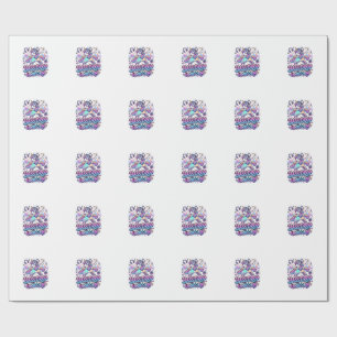 Einhorn Bass Drop Einhorn Geschenk Idee Typografie Geschenkpapier