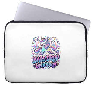 Einhorn Bass Drop Einhorn Geschenk Idee Typografie Laptopschutzhülle