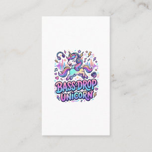 Einhorn Bass Drop Einhorn Geschenk Idee Typografie Visitenkarte