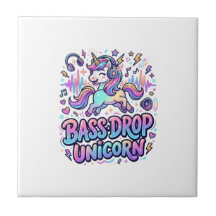 Einhorn Bass Drop Einhorn Geschenkidee Typografie Fliese