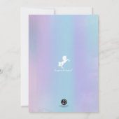 Einhorn, Baumwollbonbons, Foto nach Maß einladen Einladung (Rückseite)